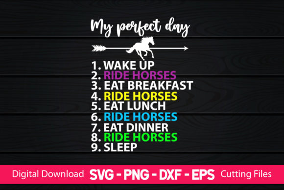 My Perfect Day Ride Horses T-shirt Funny Review